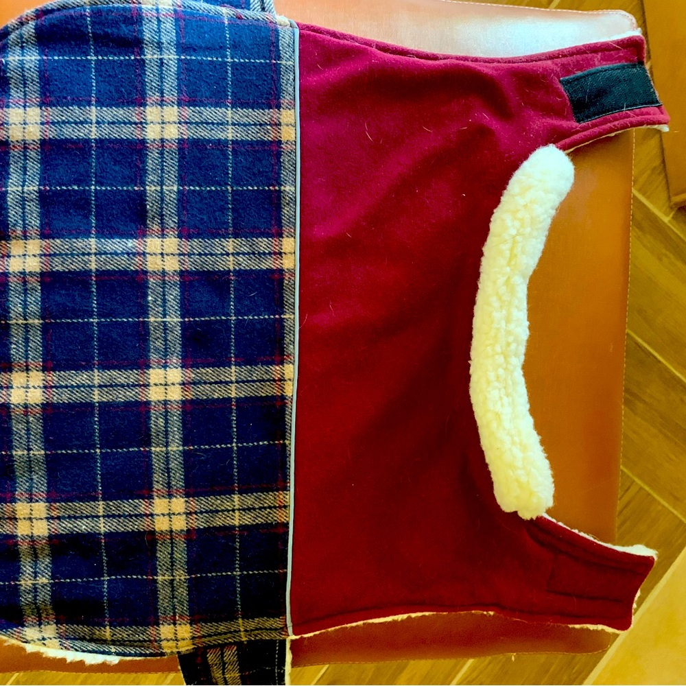 Eddie Bauer medium, fur lined dog coat